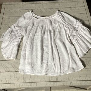 J/M Sportswear by Cato, Boho Top, White, Medium, NWT